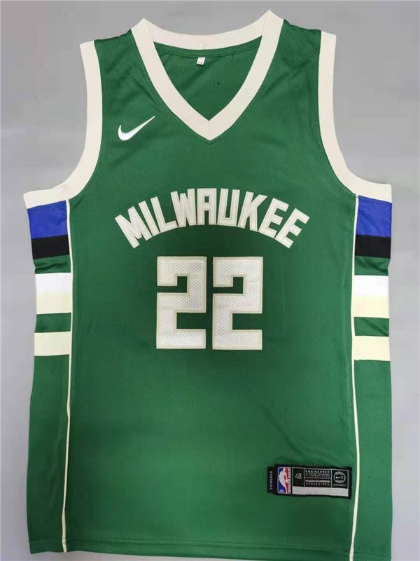 Men Milwaukee Bucks #22 Middleton Green 2021 Nike Game NBA Jersey-0